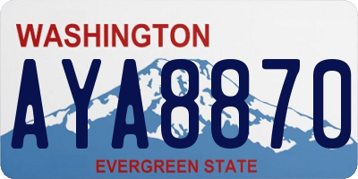 WA license plate AYA8870