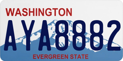 WA license plate AYA8882