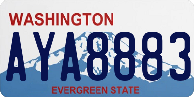 WA license plate AYA8883