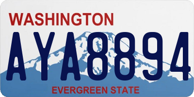 WA license plate AYA8894