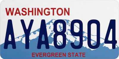 WA license plate AYA8904