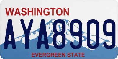 WA license plate AYA8909