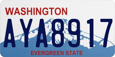 WA license plate AYA8917
