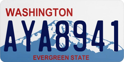 WA license plate AYA8941