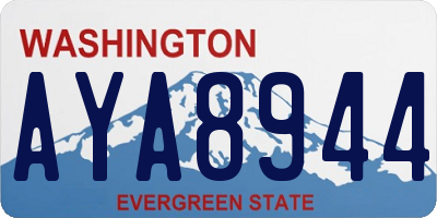 WA license plate AYA8944
