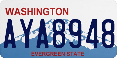 WA license plate AYA8948