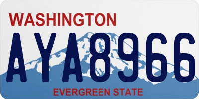 WA license plate AYA8966