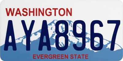 WA license plate AYA8967