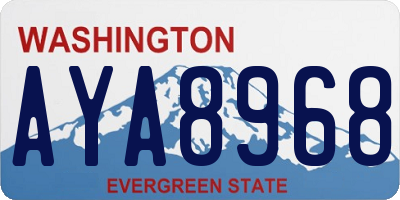 WA license plate AYA8968