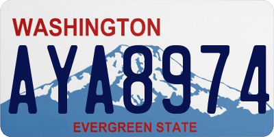 WA license plate AYA8974