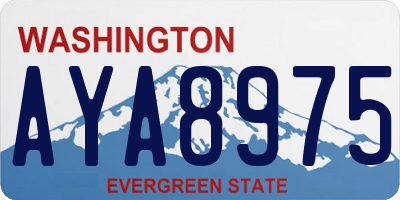 WA license plate AYA8975