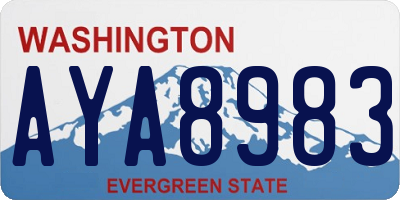 WA license plate AYA8983