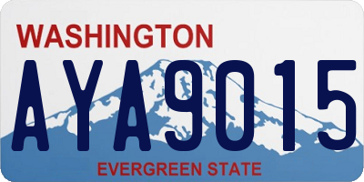 WA license plate AYA9015