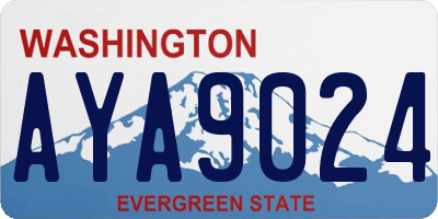 WA license plate AYA9024