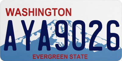 WA license plate AYA9026