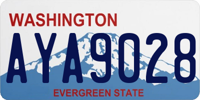 WA license plate AYA9028