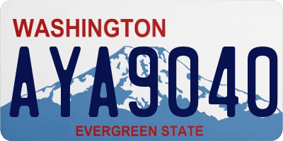 WA license plate AYA9040
