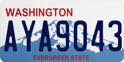 WA license plate AYA9043