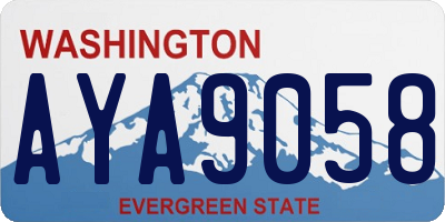 WA license plate AYA9058