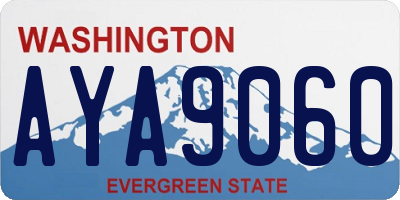 WA license plate AYA9060