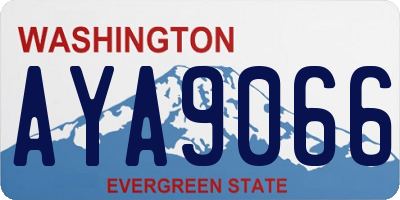WA license plate AYA9066
