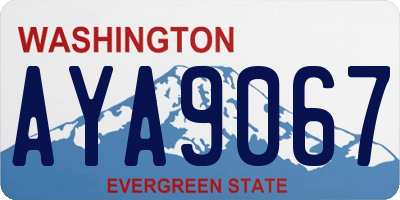 WA license plate AYA9067