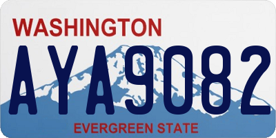 WA license plate AYA9082