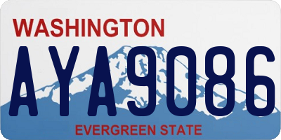 WA license plate AYA9086
