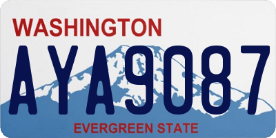 WA license plate AYA9087
