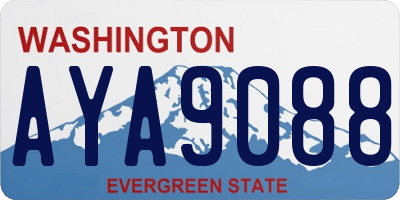WA license plate AYA9088