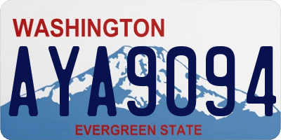 WA license plate AYA9094