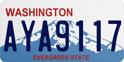 WA license plate AYA9117