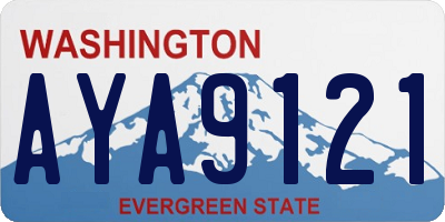 WA license plate AYA9121