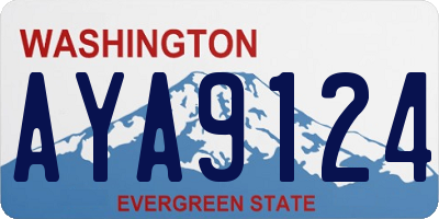 WA license plate AYA9124