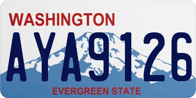 WA license plate AYA9126