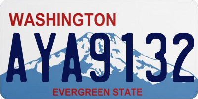 WA license plate AYA9132