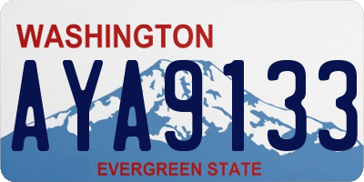 WA license plate AYA9133