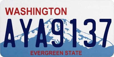 WA license plate AYA9137