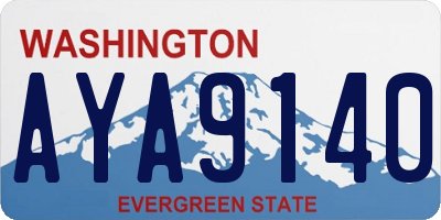 WA license plate AYA9140