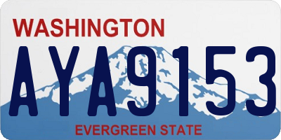 WA license plate AYA9153