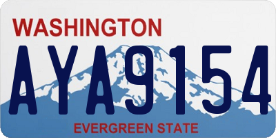 WA license plate AYA9154