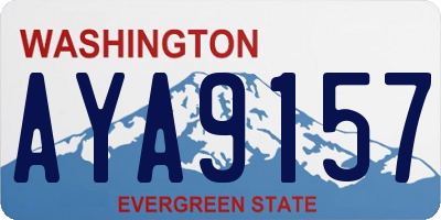 WA license plate AYA9157