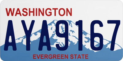 WA license plate AYA9167