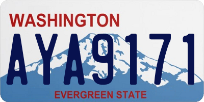 WA license plate AYA9171