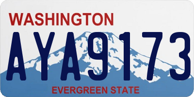 WA license plate AYA9173