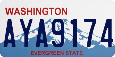 WA license plate AYA9174