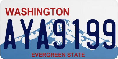 WA license plate AYA9199