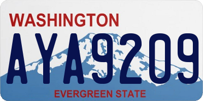 WA license plate AYA9209