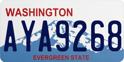 WA license plate AYA9268