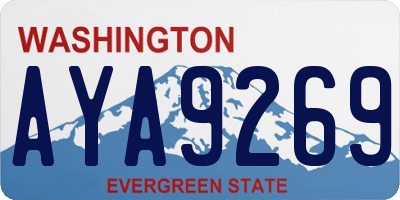WA license plate AYA9269